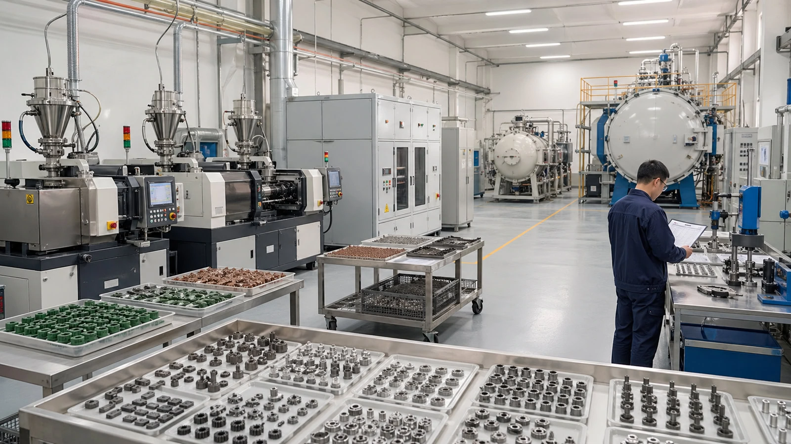 Representative illustration of MIM production and inspection capability areas