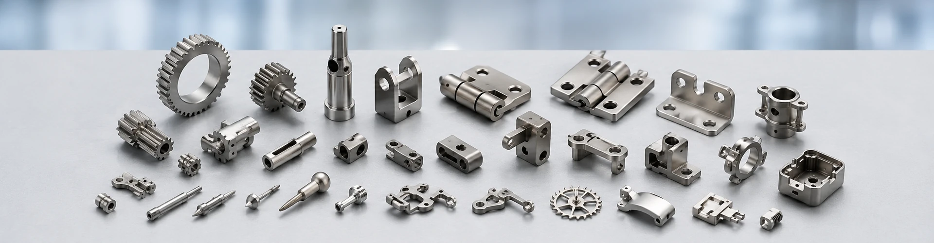High precision MIM parts including small gears, shafts, pins, hinges, brackets, medical hardware, electronics components and miniature industrial metal parts
