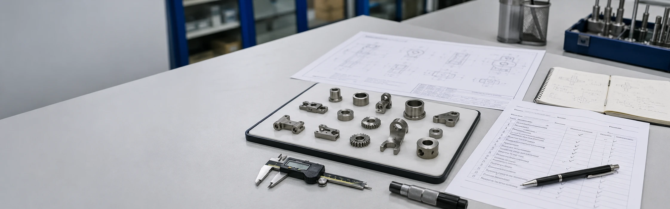 MIM project development review with trial samples, masked drawings and engineering documents for production planning