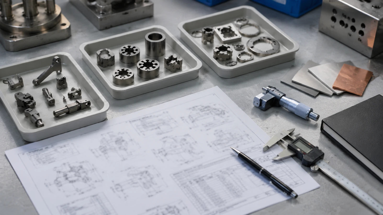 Iron–Nickel MIM Material Selection Review Engineering review of small Fe-Ni MIM parts, technical drawings and representative material samples for functional material selection